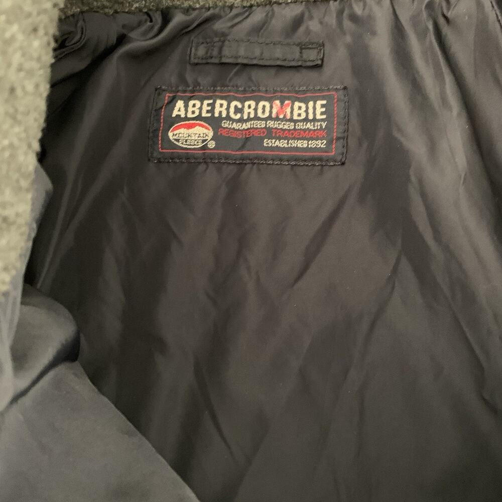 Vintage Abercrombie & Fitch Pullover Jacket Mens Large Fleece Lined Reversible - Picture 7 of 11